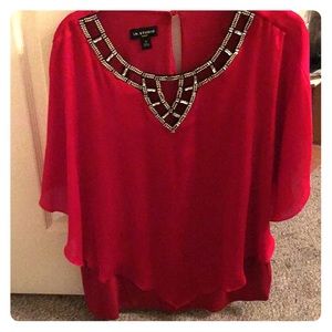 Red evening top
